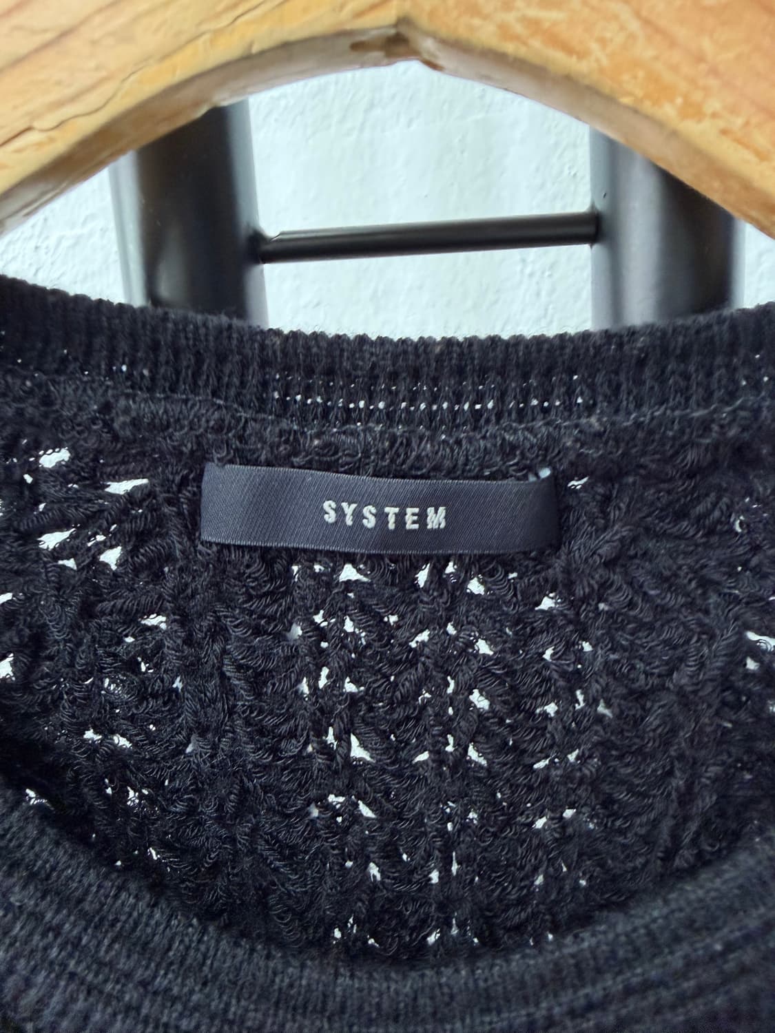 정품) SYSTEM 시스템 한섬 크로셰 니트 스웨터 90 F 상품이미지6