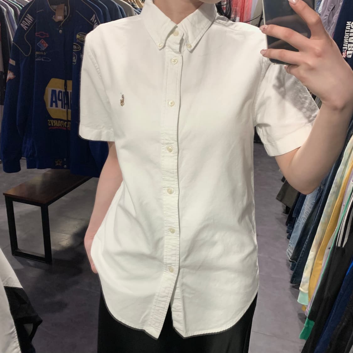 [IM] 폴로 랄프로렌 반팔 슬림핏 셔츠 화이트 상품이미지2
