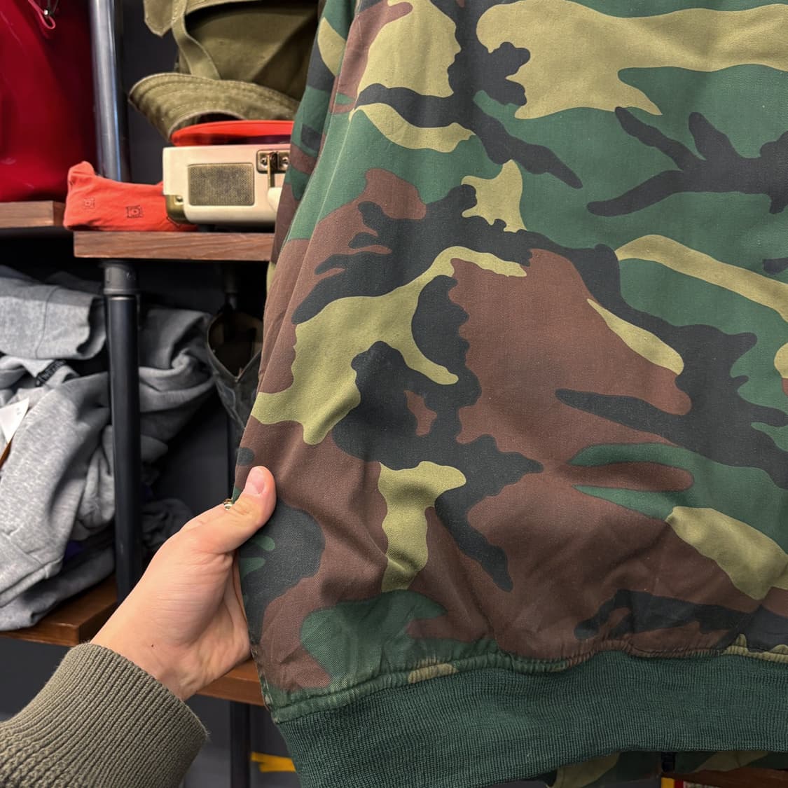 80s M81 우드랜드 카모패턴 리버시블 MA-1 플라이트 자켓 N478 상품이미지7