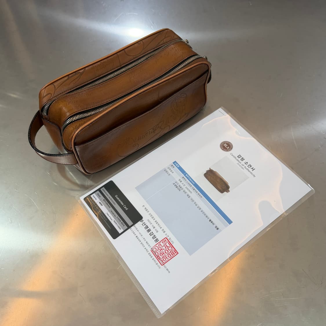 [리오브] 벨루티 포뮬라 스크리토 레더 돕 키트 클러치 상품이미지1