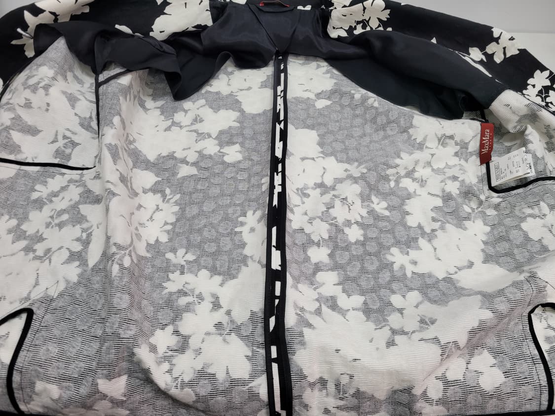 MaxMara 막스마라 플로럴 코튼 자켓 코트 / 여 85 (38) 블랙 상품이미지7