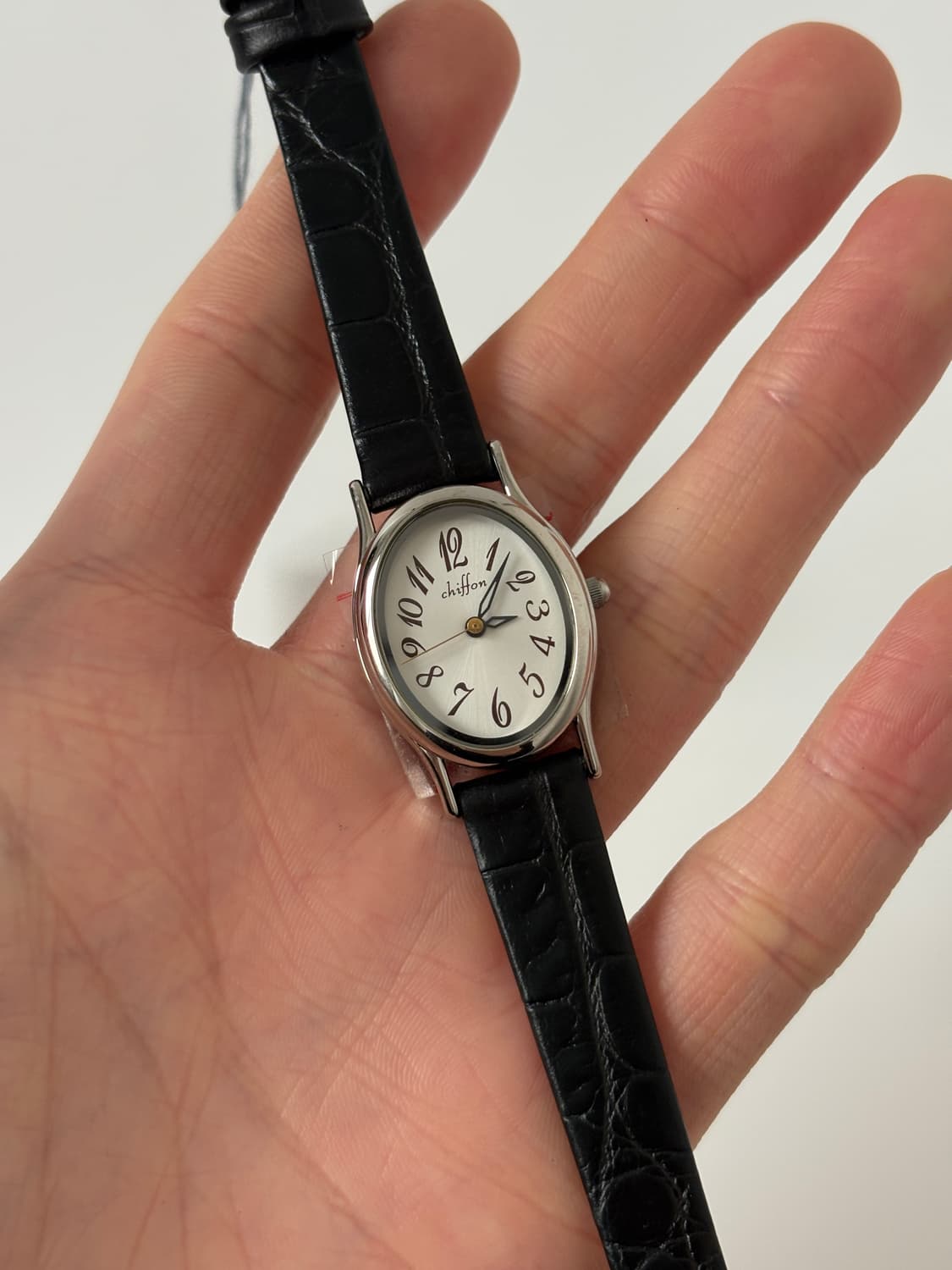 1990s Chiffon Silver Oval Ladies Quartz 상품이미지1