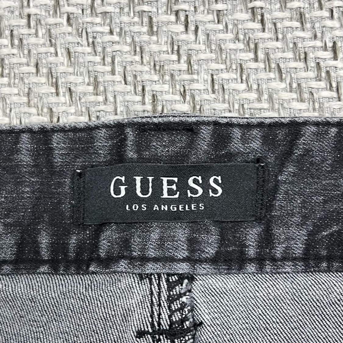 게스 흑청 슬림핏 데님 팬츠 v0898 상품이미지6