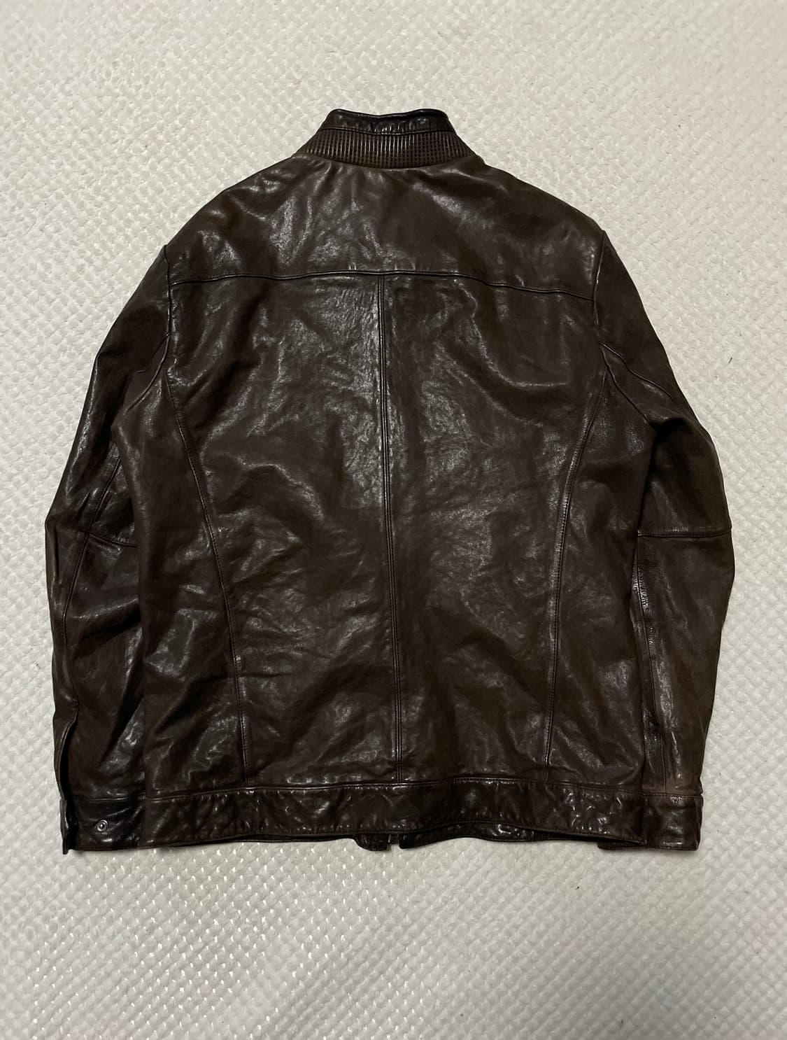 EDITION 웨스턴 무드 램스킨 양가죽 절개 바이커 레더 자켓 상품이미지2