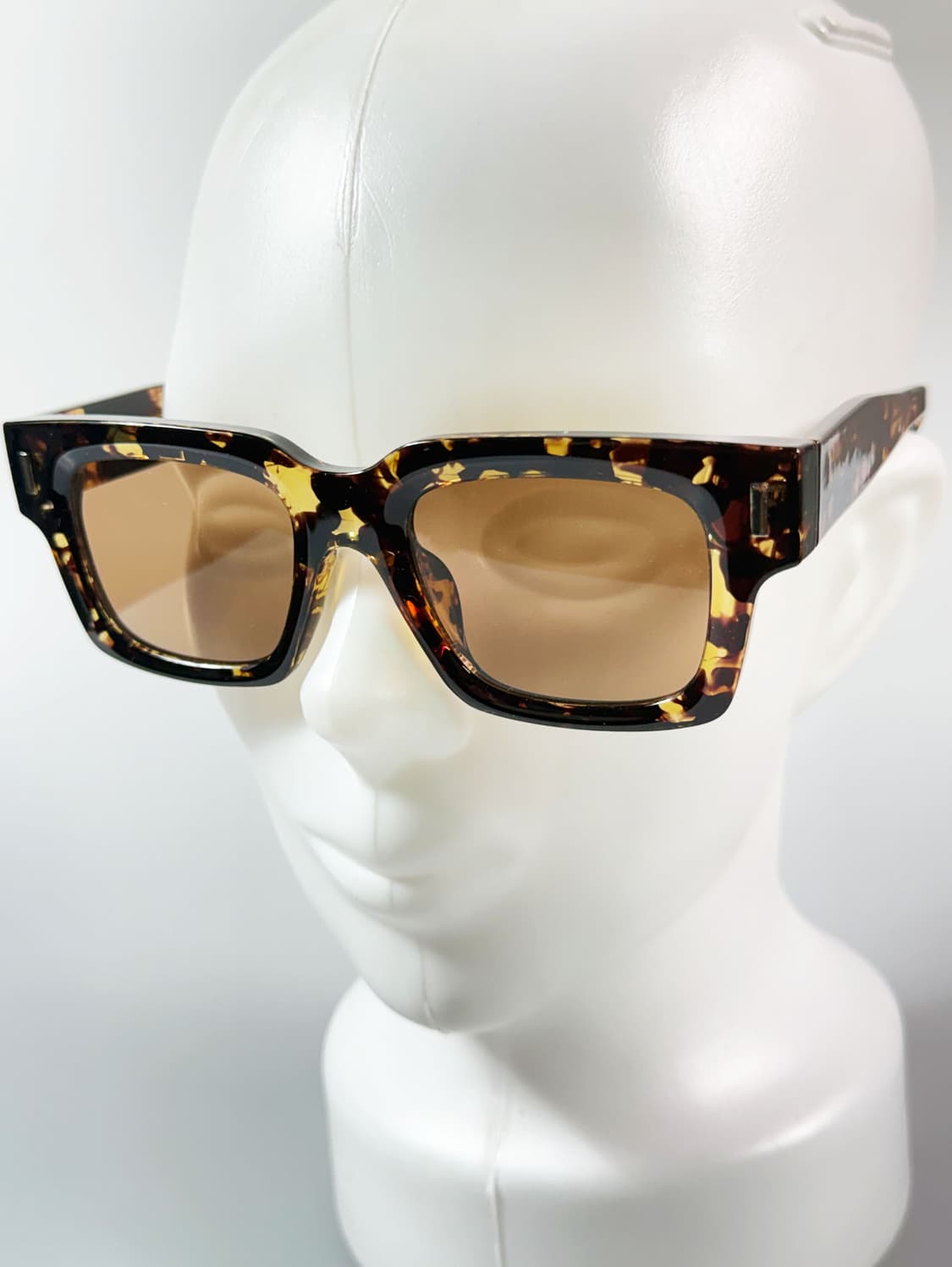 CANAAN 토터스쉘 볼드 스퀘어 빈티지 틴트 선글라스 상품이미지8