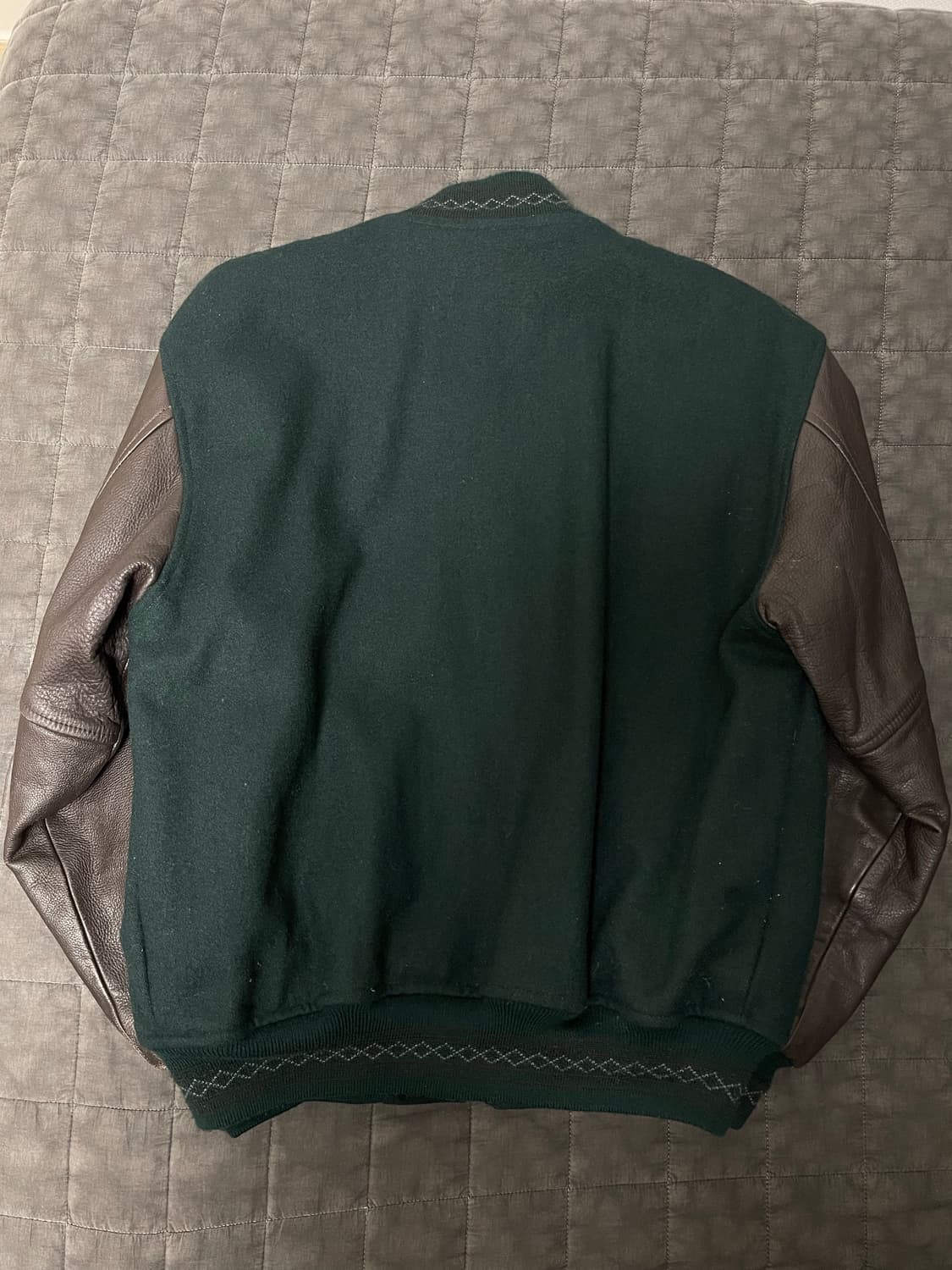 빈티지 레더 바시티 자켓 상품이미지7