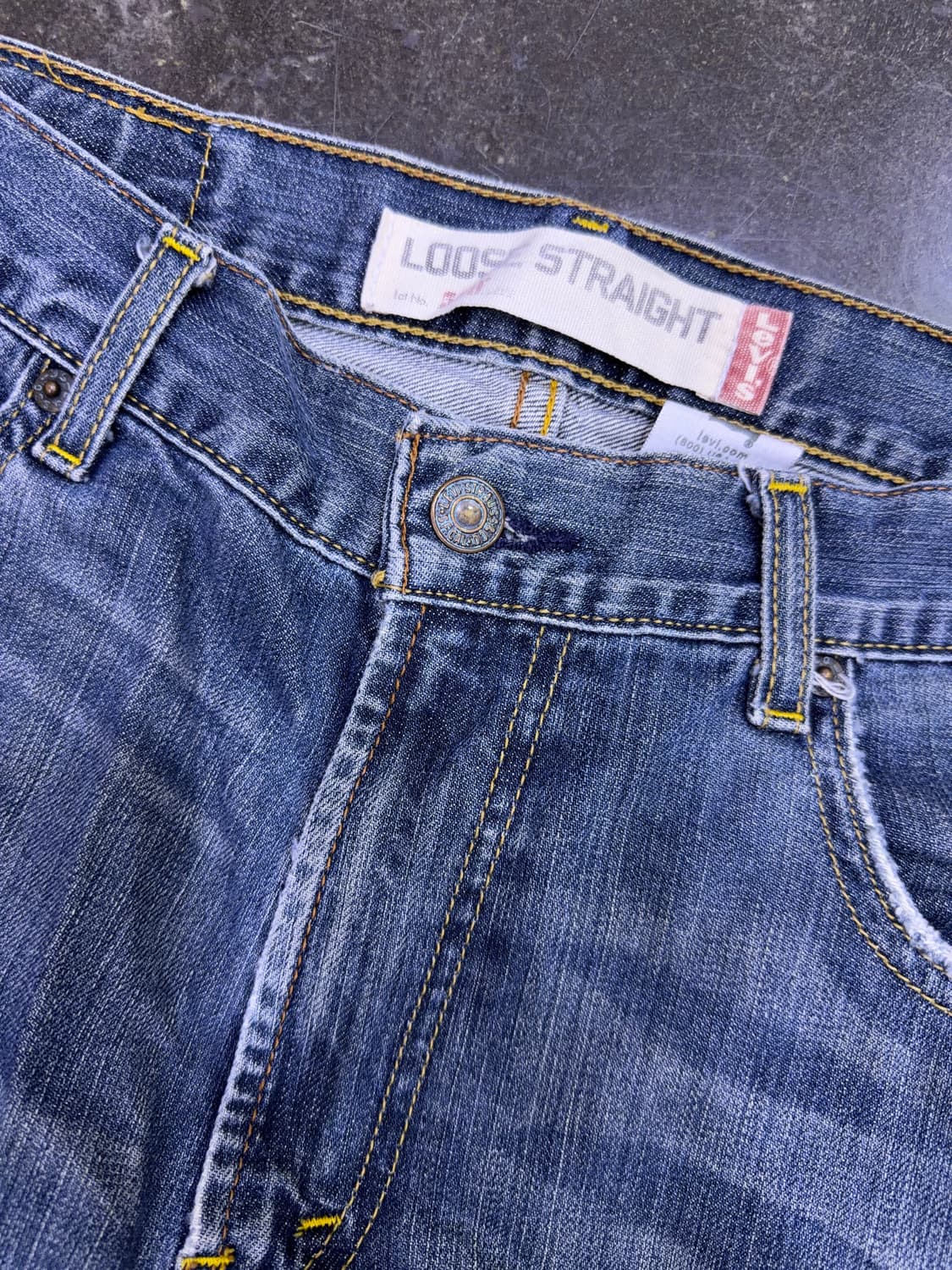 리바이스 00's 569 루즈 스트레이트핏 빈티지 데미지 데님팬츠 29 상품이미지3