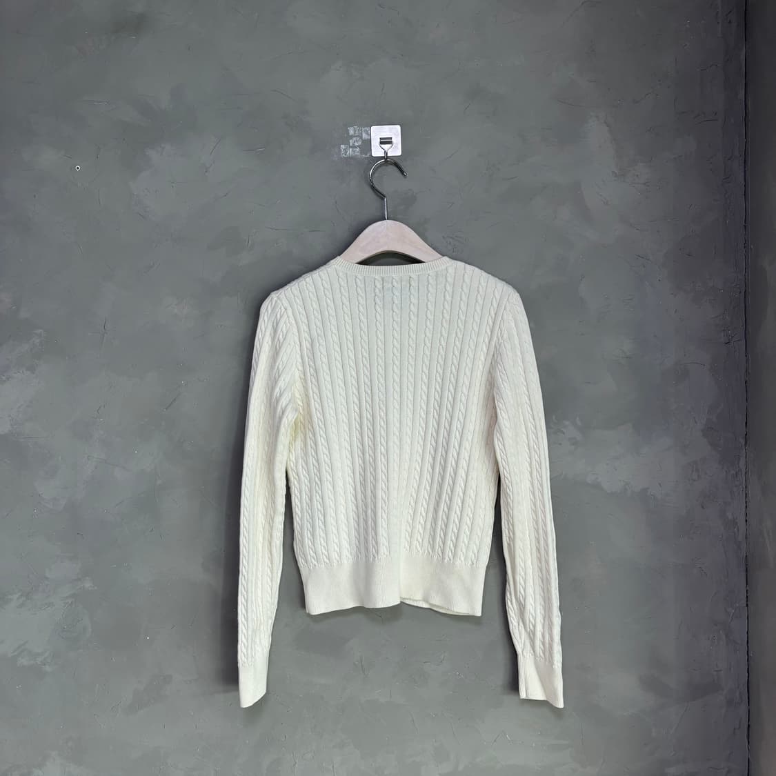 폴로 랄프로렌 꽈배기 니트 가디건 아이보리 상품이미지4