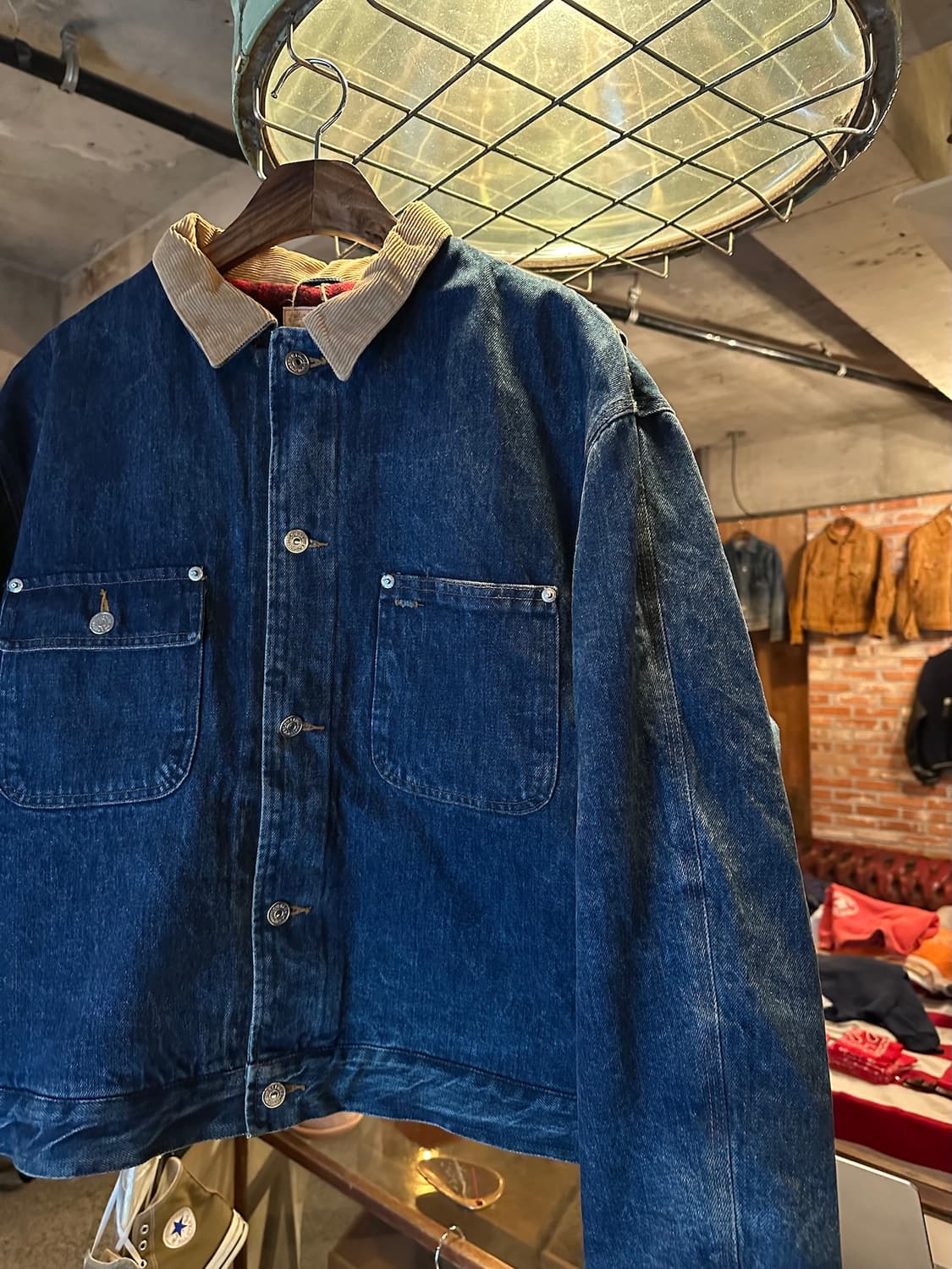 80s USA 빈티지 폴로 랄프로렌 블랭킷 덩가리 데님 자켓 상품이미지2