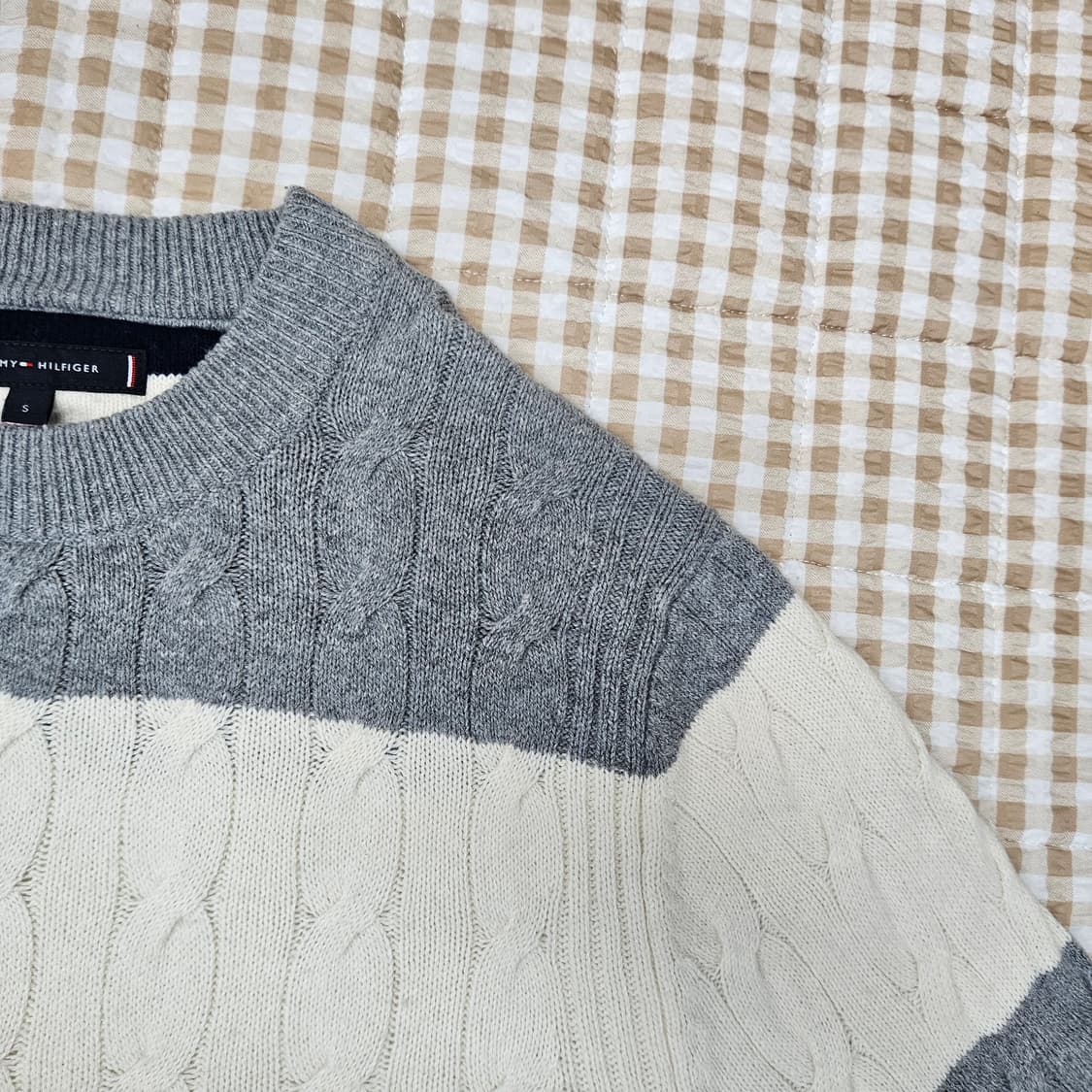 타미힐피거 케이블 면니트 남자100 상품이미지3