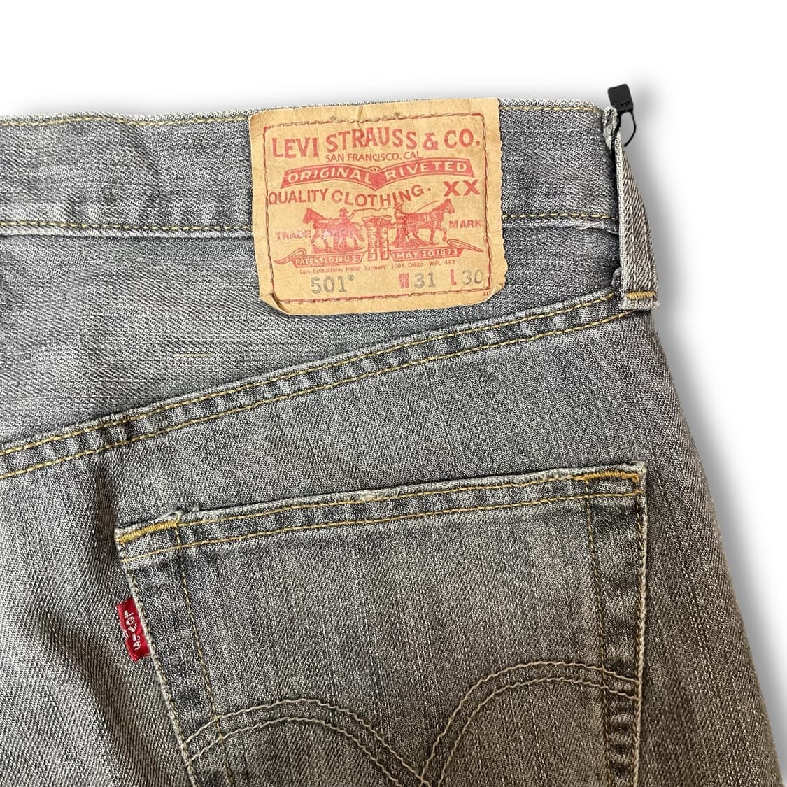 (31) 리바이스 501 그레이 워싱 데님 팬츠 00s 상품이미지6