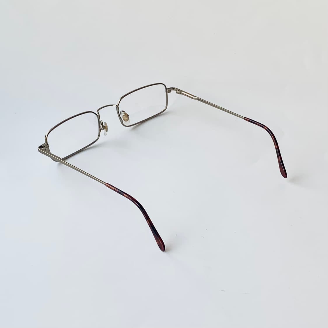 767 데드스탁 픽키 슬림 사각 브라운 메탈 프레임 빈티지안경 상품이미지5