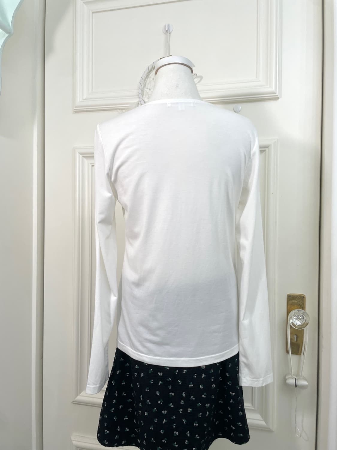 white lace point puff blouse&beads shirr 상품이미지9