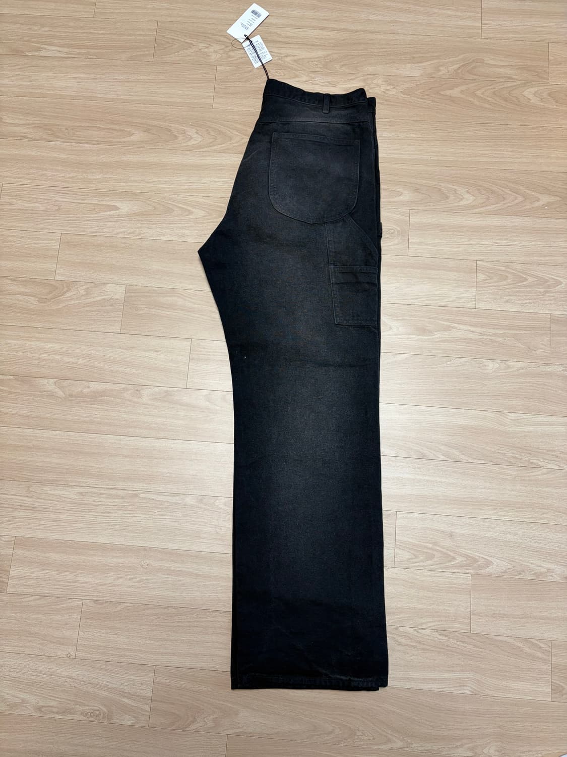 오라리 프러덕트 다이드 오가닉 코튼 덕 페인터 팬츠 페이디드 블랙 상품이미지3