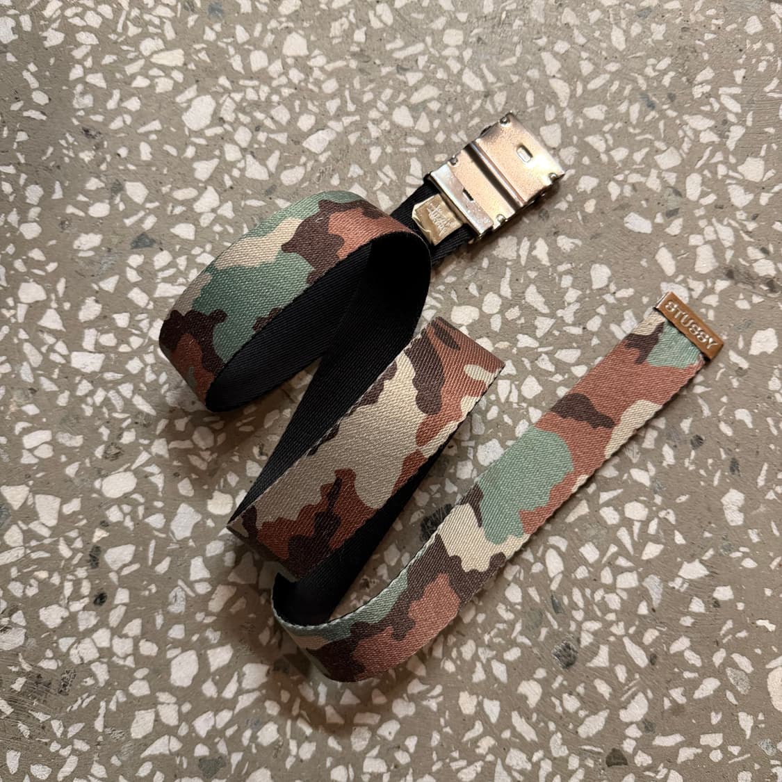 00s 올드 스투시 우드랜드 카모 웹 벨트 상품이미지3