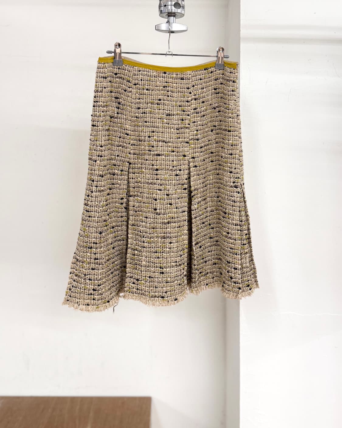 프라다 트위드 박스 플리츠 스커트 상품이미지1