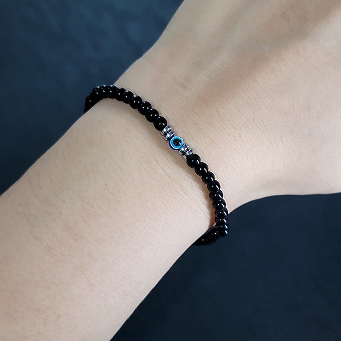 관음의눈 옵시디언 4mm 남자 빈티지 흑요석 원석 팔찌 상품이미지5