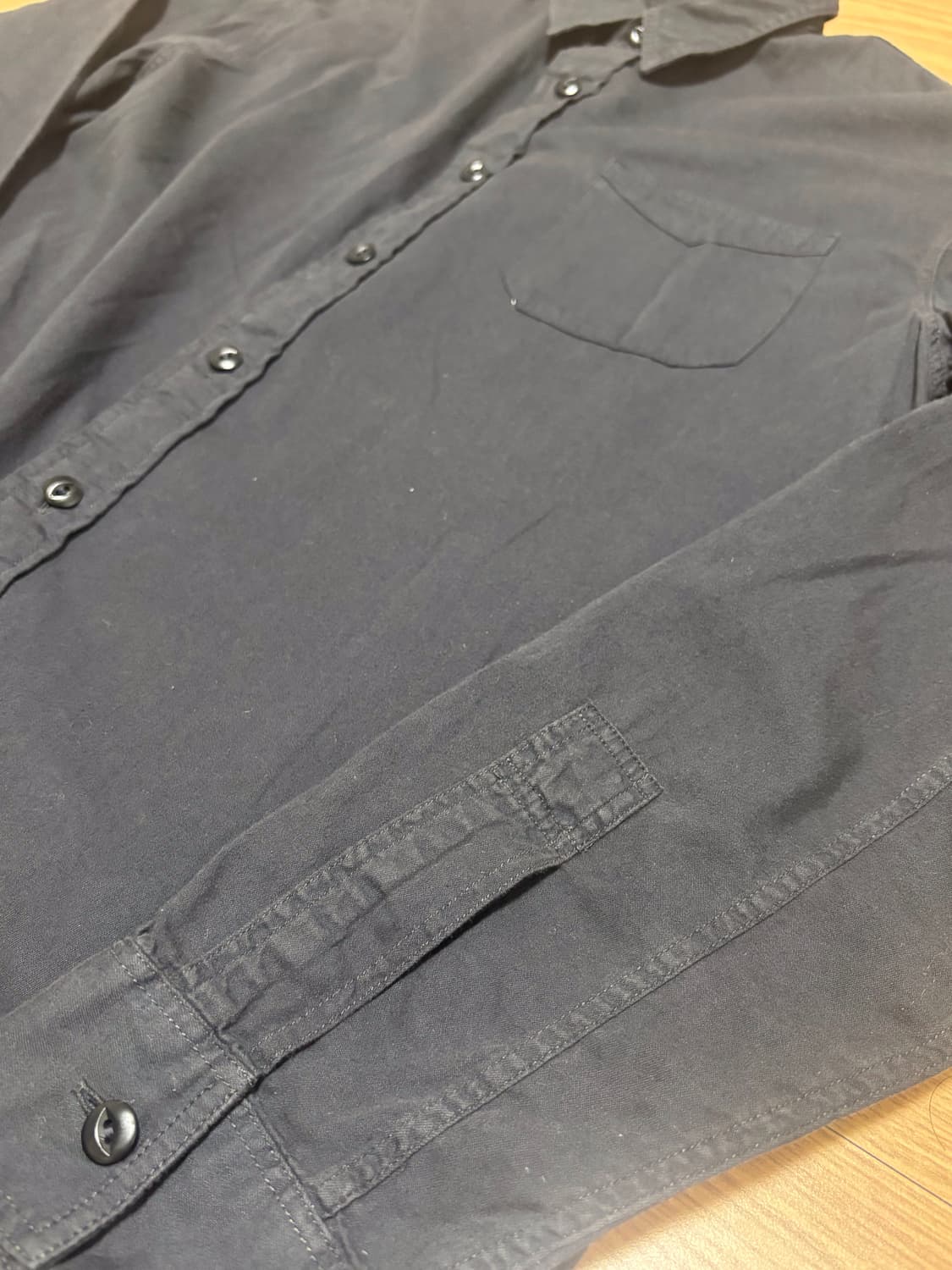 RRL 더블알엘 블랙 워싱 코튼 셔츠 M 상품이미지6