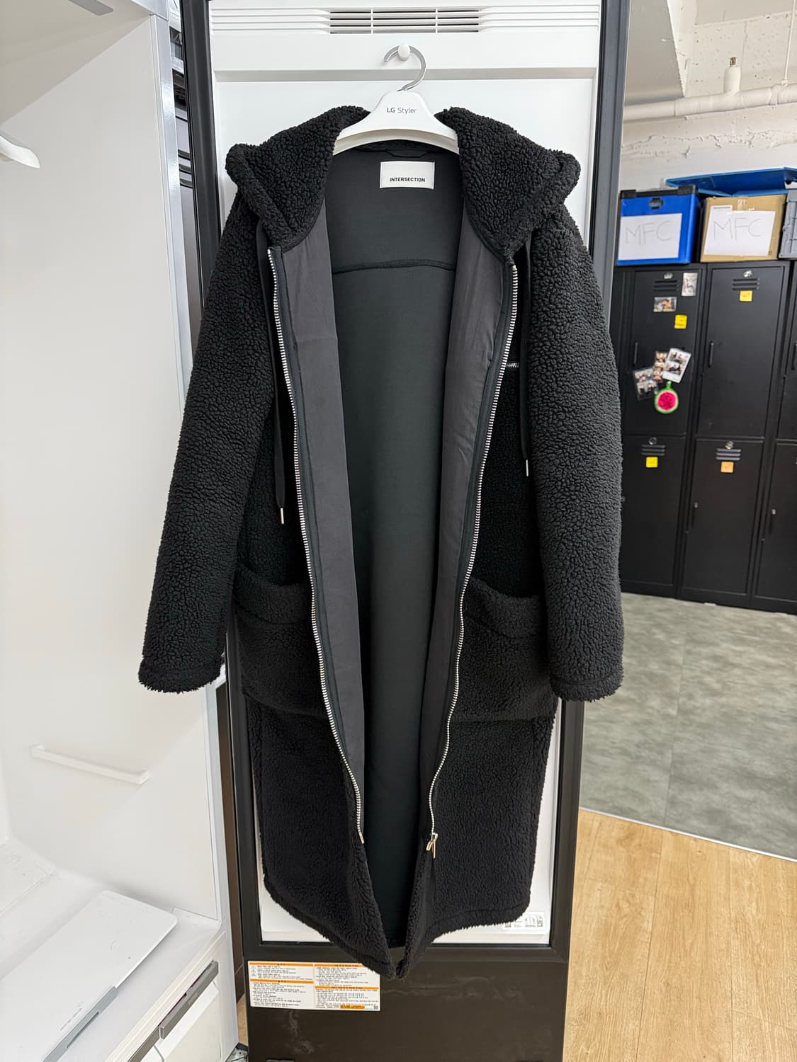 인터섹션 intersection 누빔 퀄팅 뽀글이 집업 코트 점퍼 정품  상품이미지4