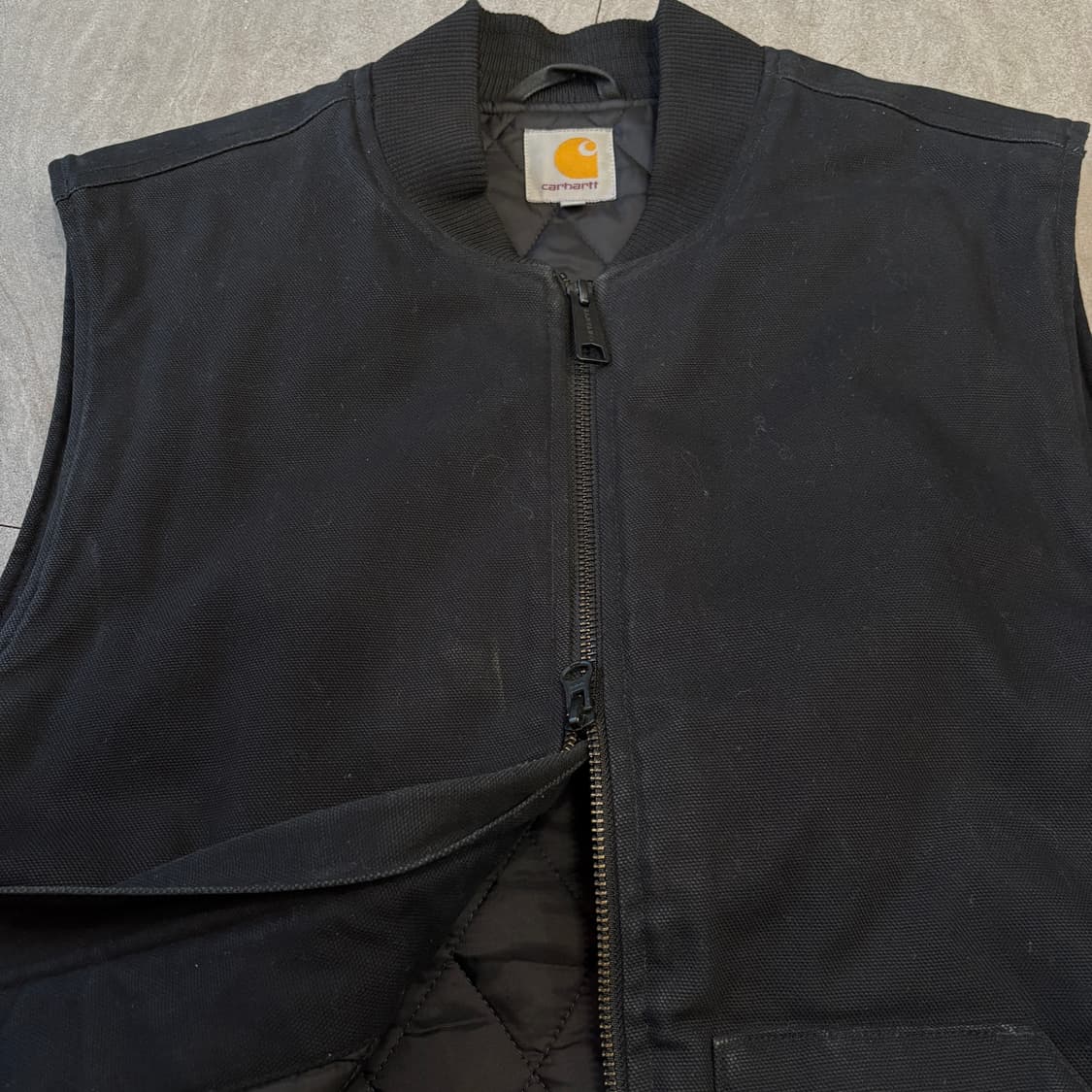 칼하트 정품 덕 캔버스 블랙 조끼 상품이미지6