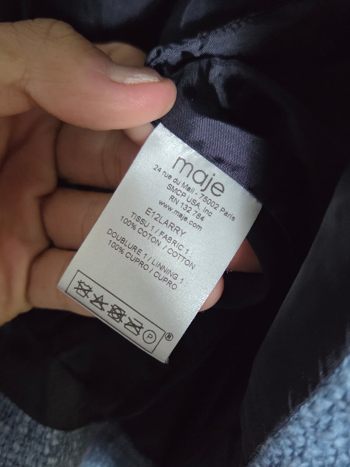 [마쥬] LARRY 텍스처드 코튼 노카라 크롭 자켓 | 00172 상품이미지4