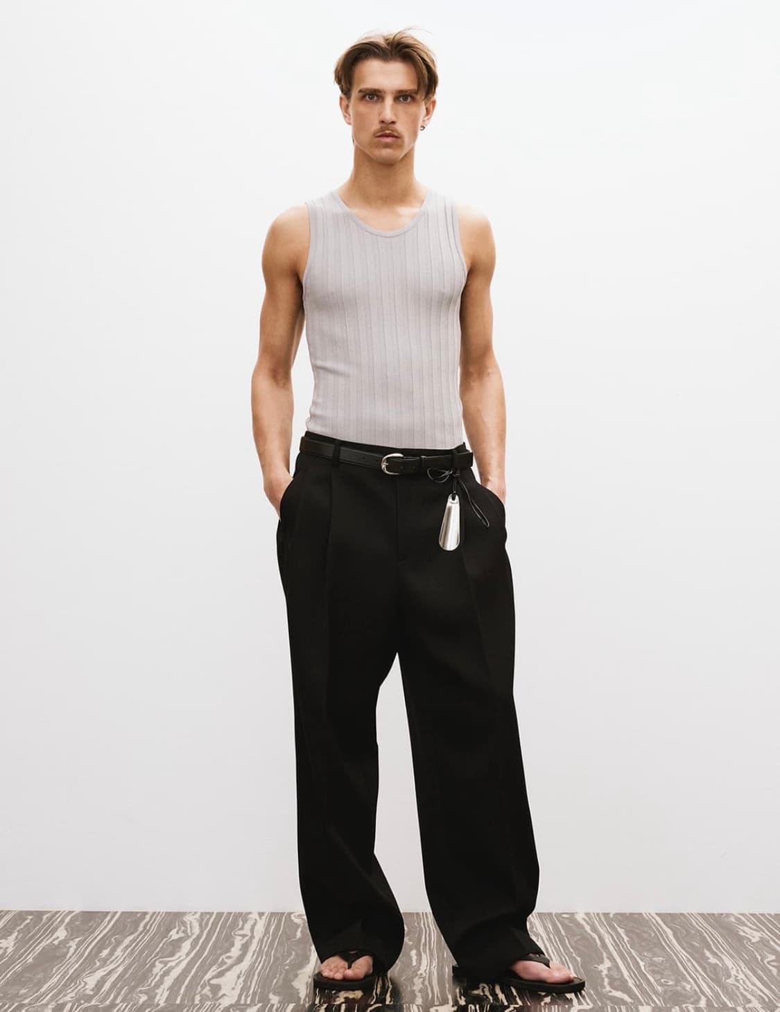 [M] 25SS 렉토 더블 플리츠 와이드 팬츠 상품이미지1