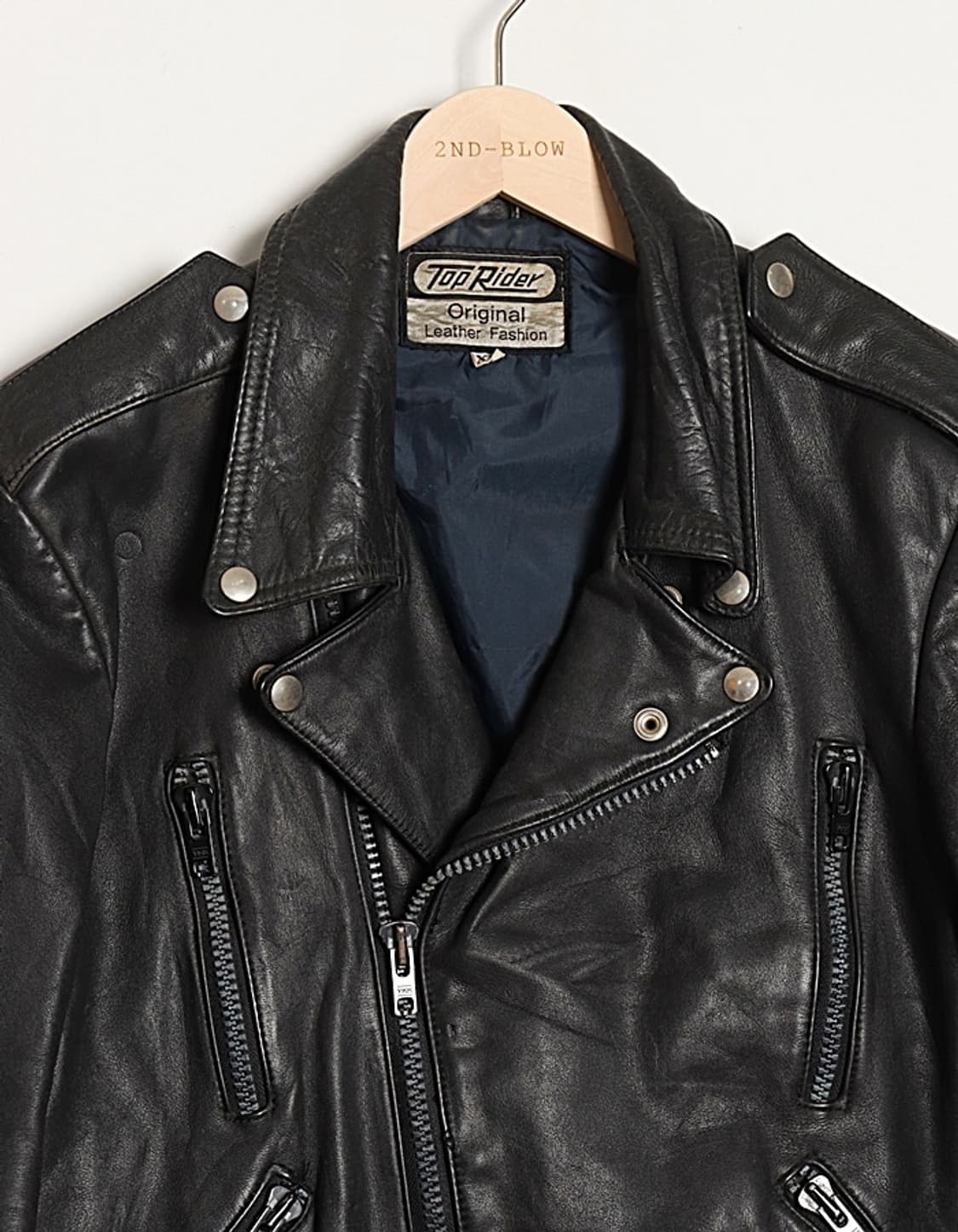 90's Top Rider Leather Rider Jacket 상품이미지2