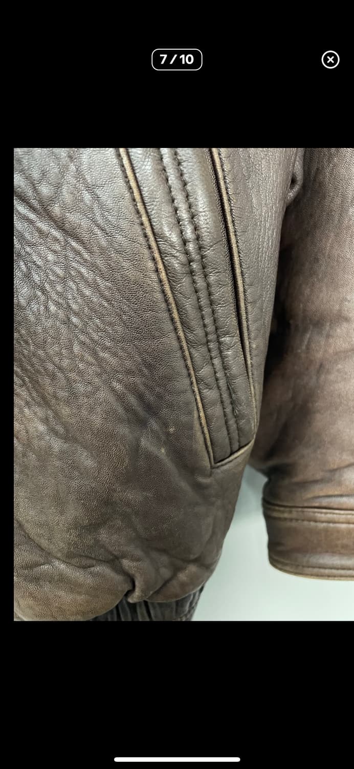 빈티지 덴폴 브라운 레더 자켓 A2835 상품이미지7