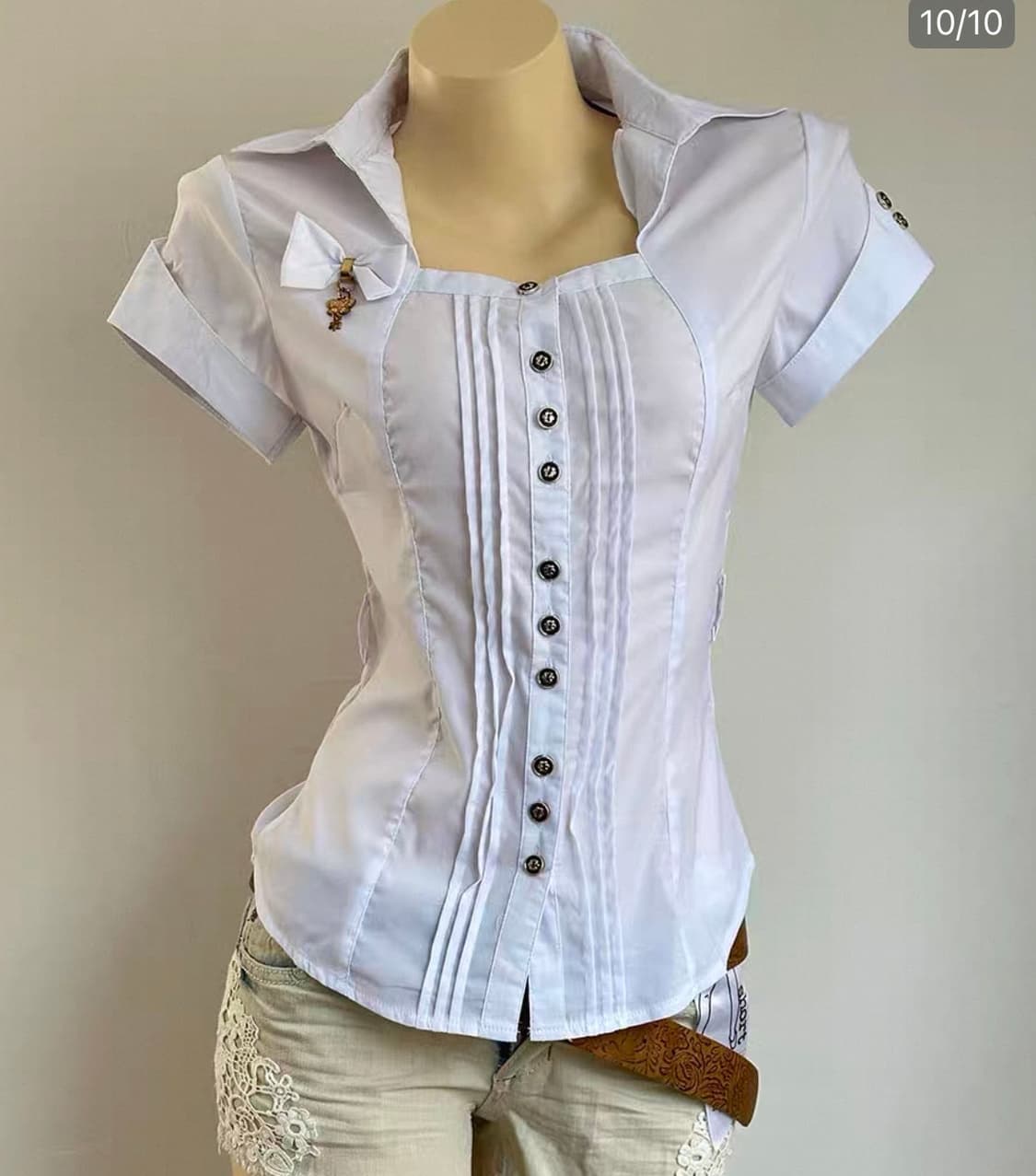 핀터깔 오네갸루 갸루 셔츠 블라우스 빈티지 라떼갸루 와투케 섹시 상품이미지1