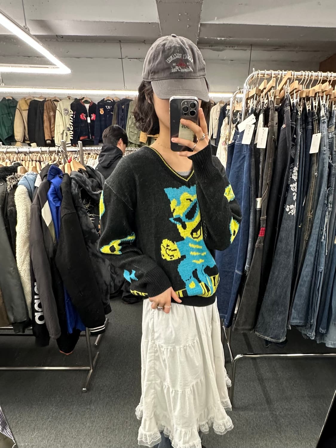 OS)Cream Soda 80s 빈티지 Timmy 브이넥 스웨터 상품이미지2