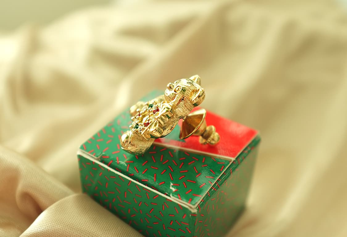 1990년대 Avon 크리스마스 테디베어 빈티지 브로치 상품이미지8