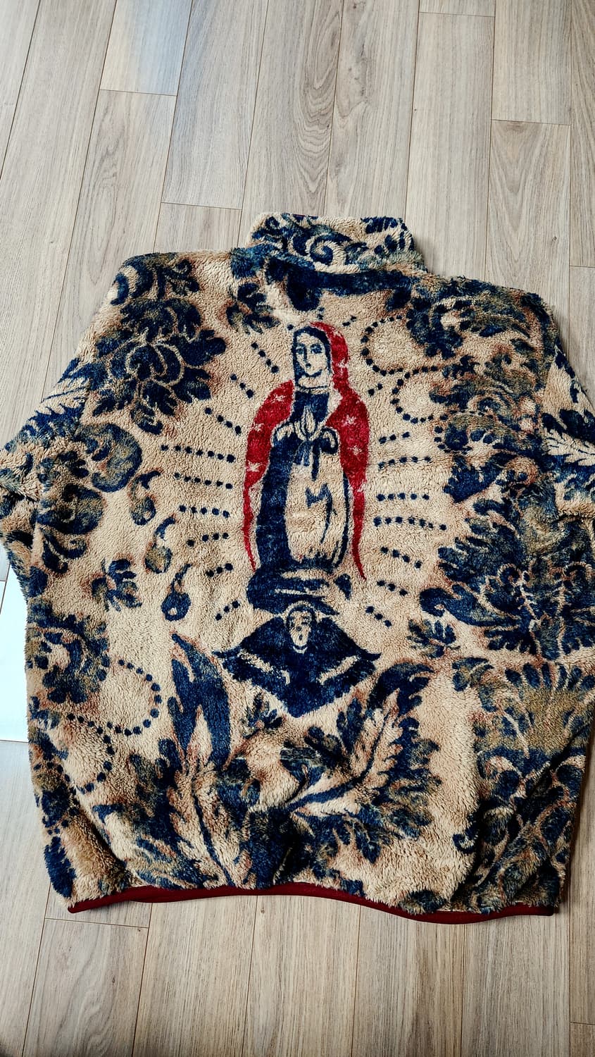 캐피탈 다마스크 패턴 마리아 플리스 집 블루종 베이지 상품이미지4