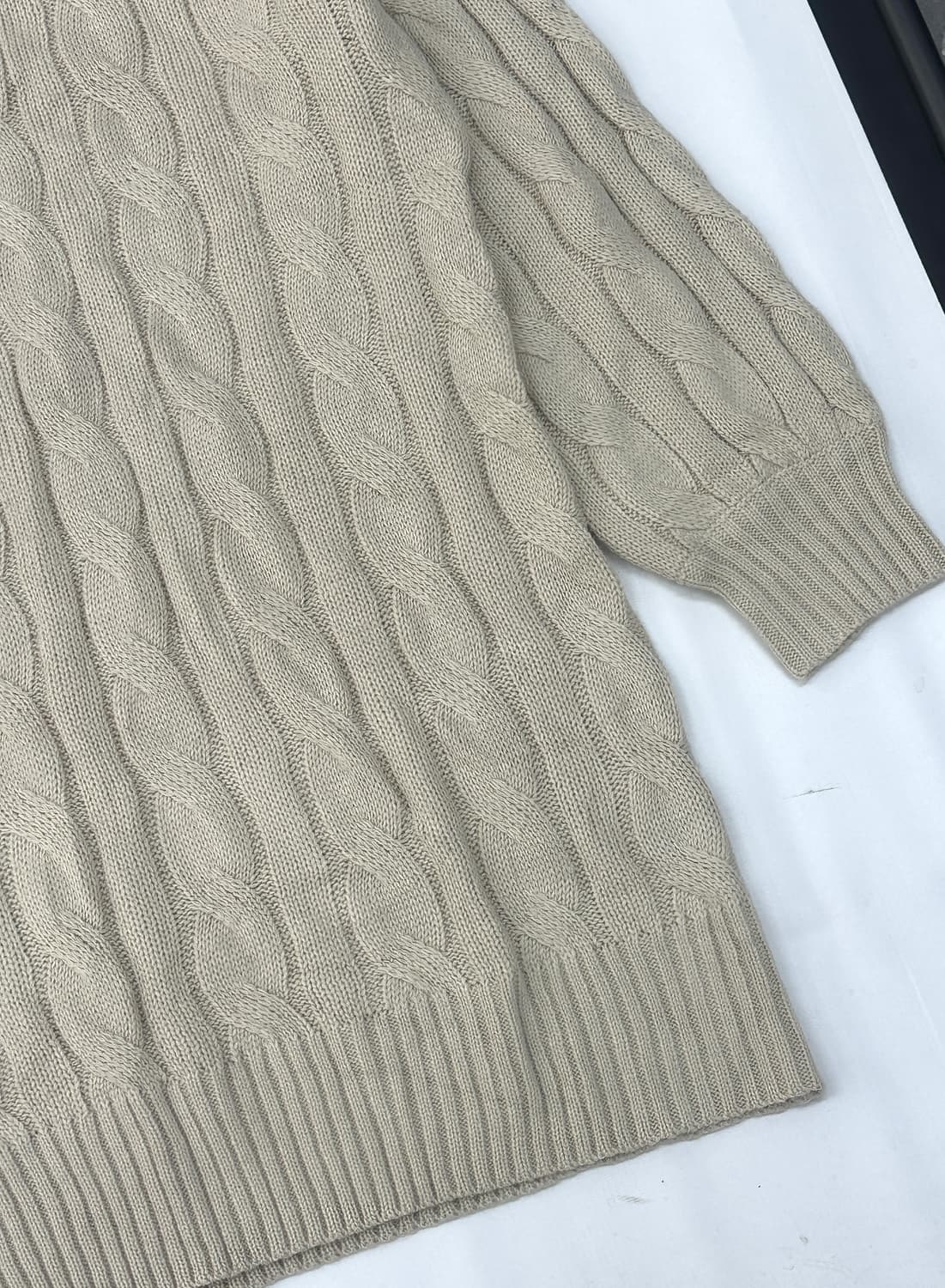 🤍사와코의 오트밀 롱 니트🤍 꽈베기 아이보리 오리엔탈 히피 에스닉 상품이미지4