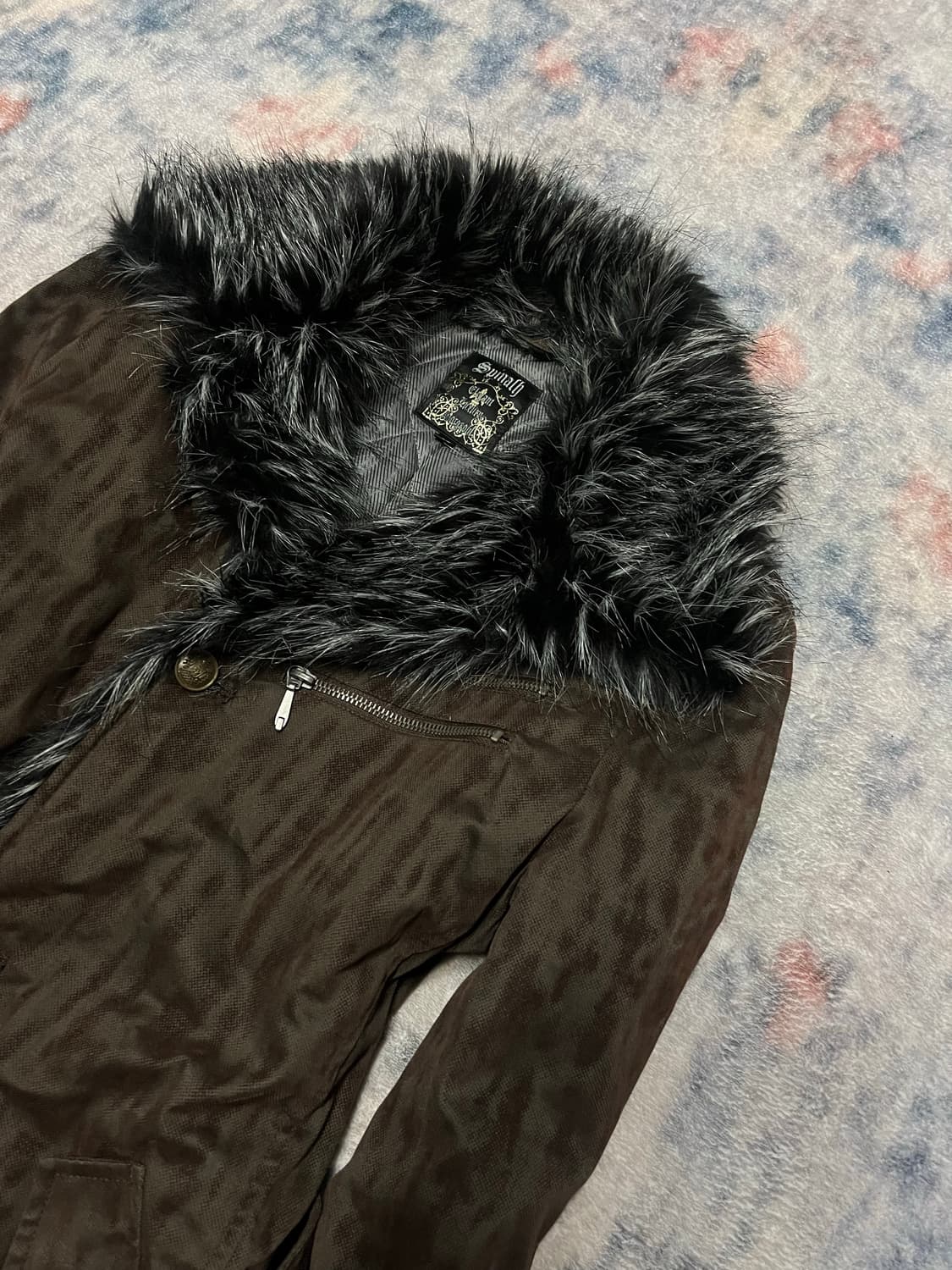 Spinash 00s archive leopard trimming fur 상품이미지3