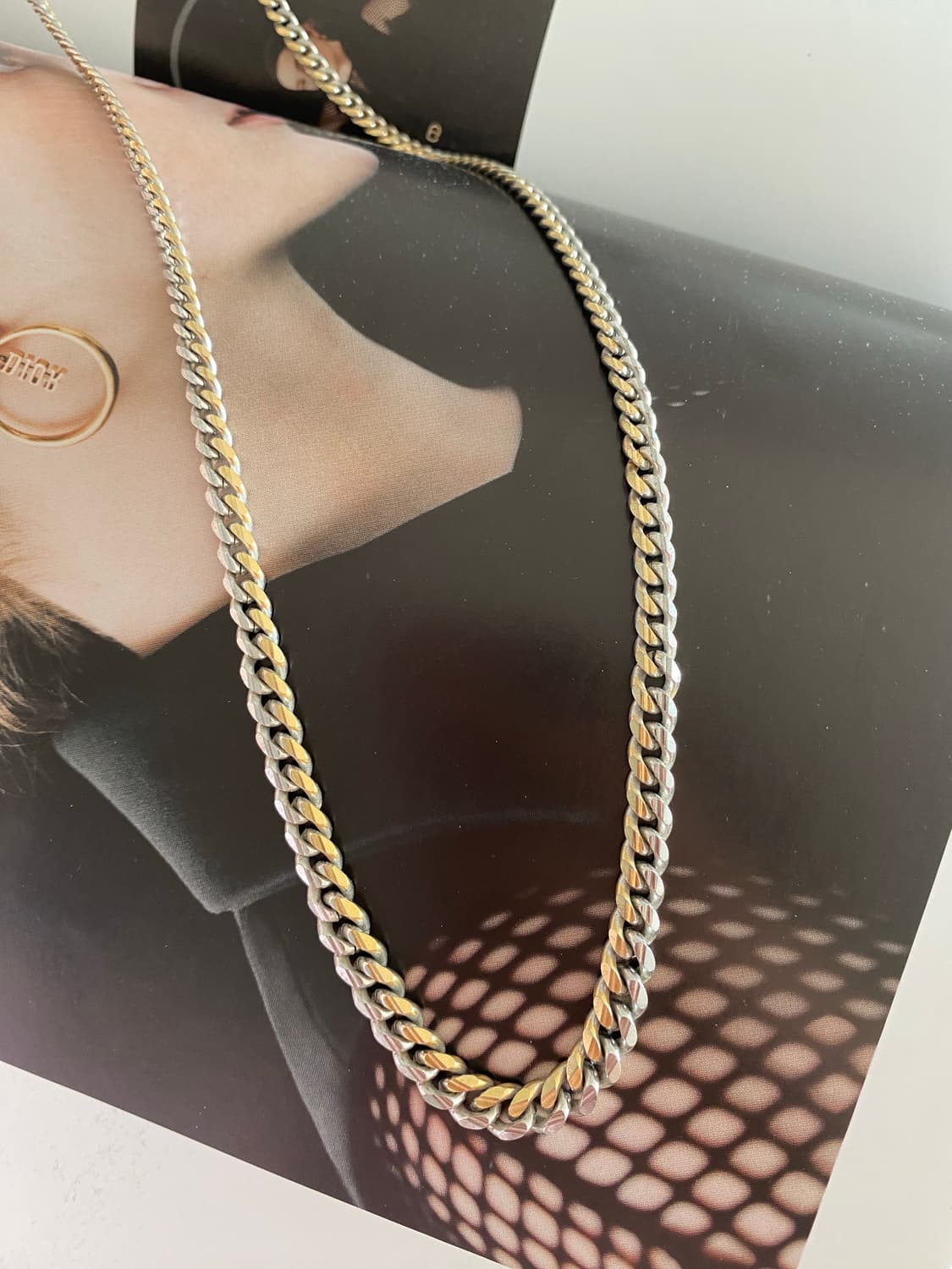  COSMO GOLD 투톤 빈티지 체인 네크리스 상품이미지7