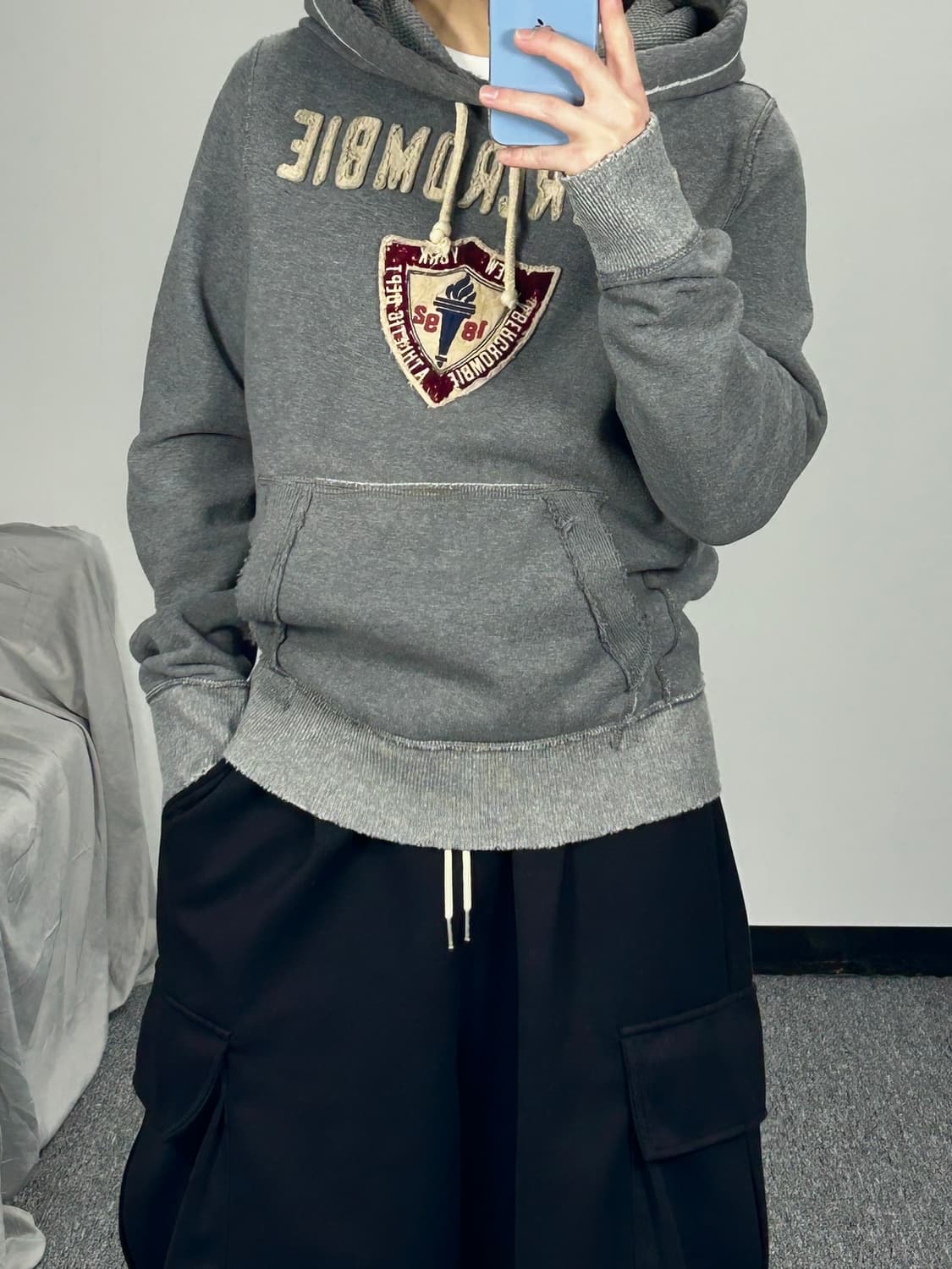 아베크롬비 피치 A&F y2k 차콜 후드티 L  상품이미지2