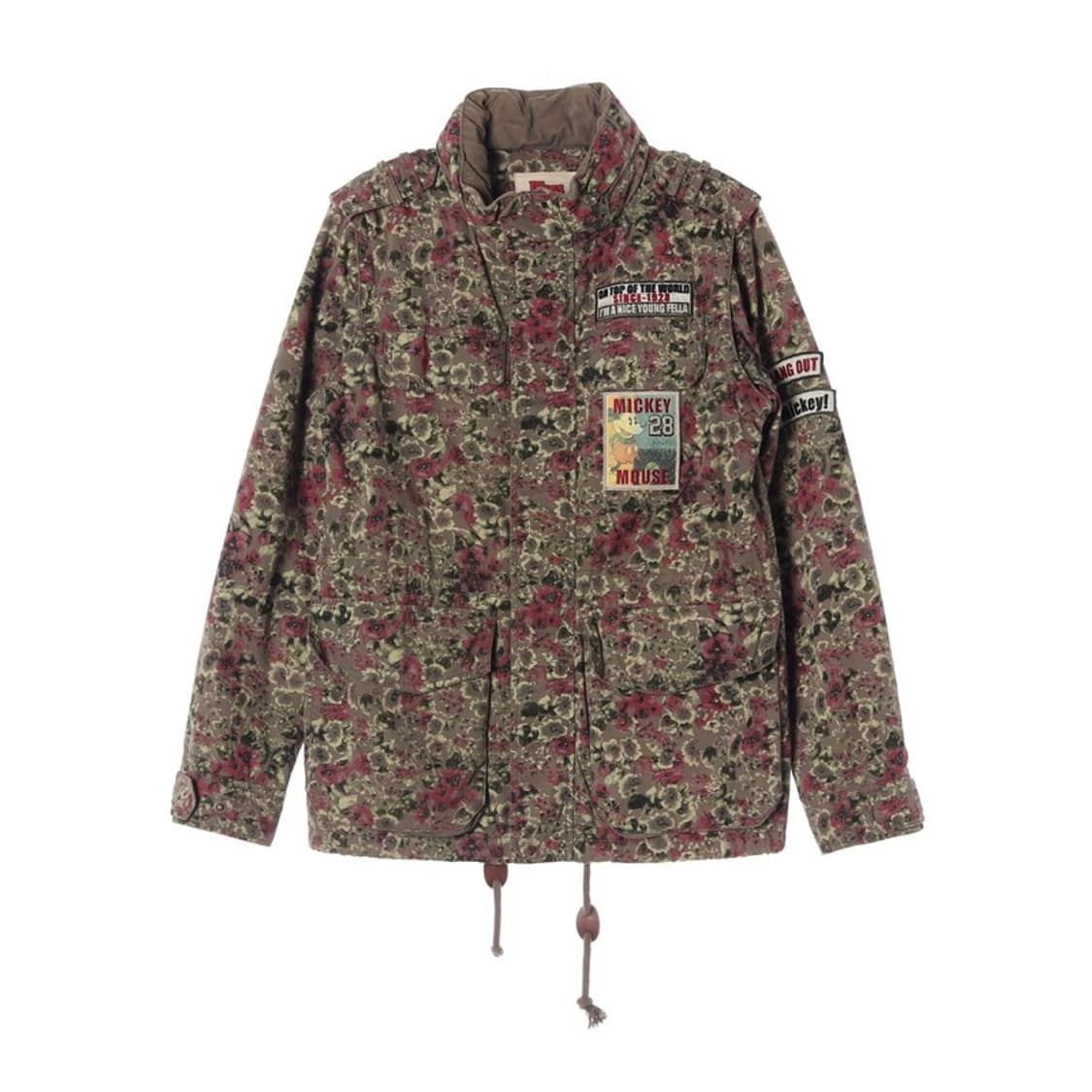 Disney 미키 패치 플라워 패턴 빈티지 아우터 F 상품이미지1