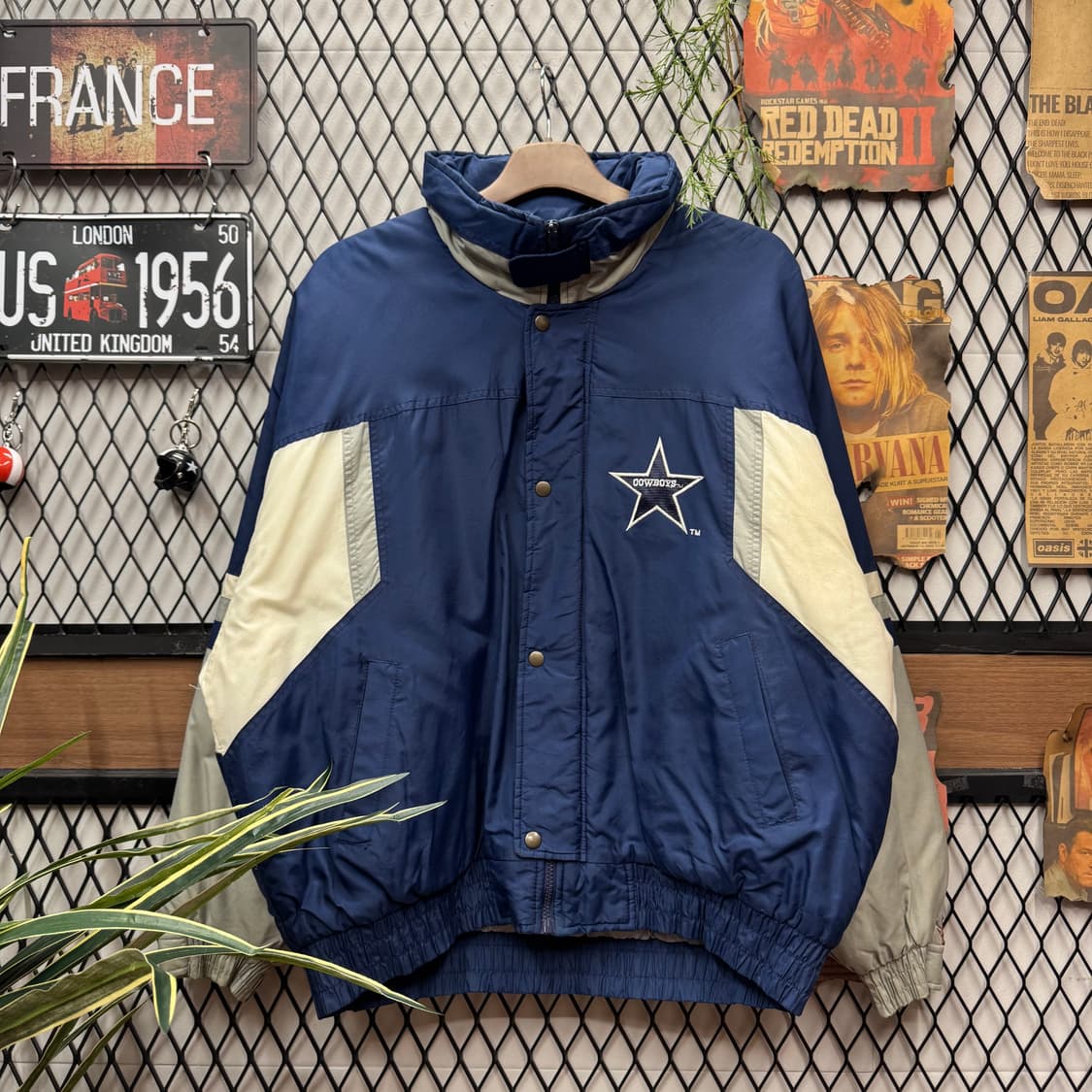 90s NFL X Dallas Cowboys 점퍼 빅로고 포인트 블루 상품이미지1