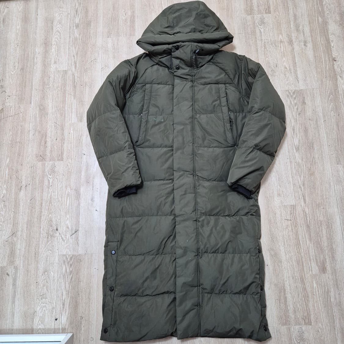 탑텐 밀리터리 덕다운 후드 롱패딩 상품이미지1