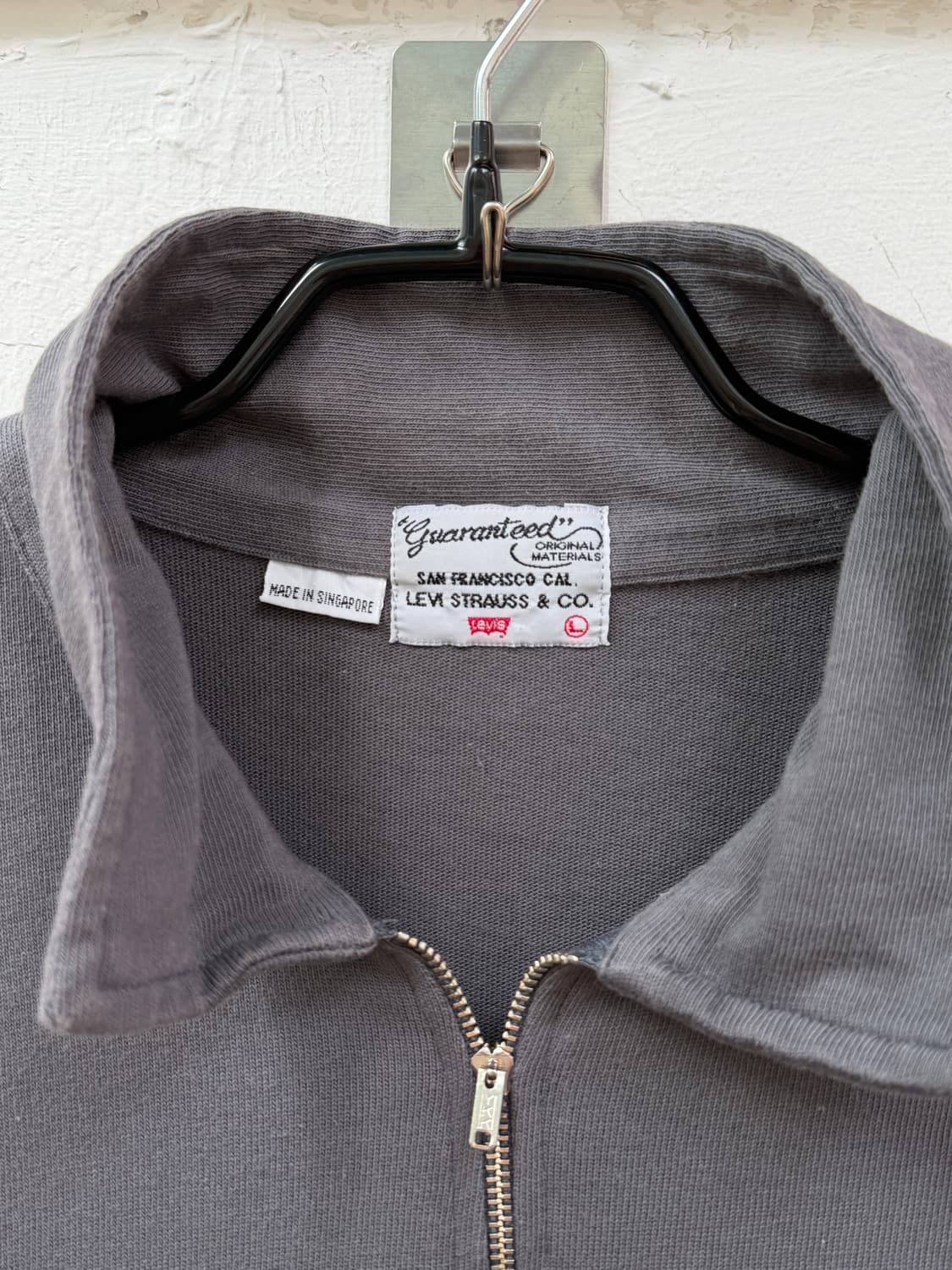 Levis 리바이스 차콜 그레이 하프집업 스웨트 셔츠 L 상품이미지2