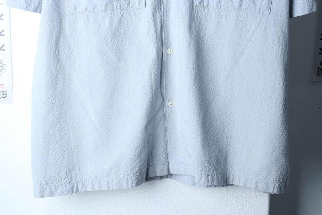 (L-XL) 커버낫 반팔 카라 티셔츠 셔츠 남방 연블루 무지-H30645 상품이미지4
