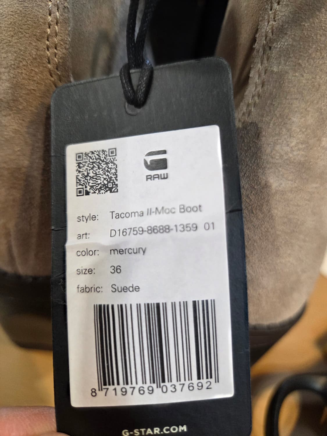 G-STAR 스웨이드 앵클 부츠 베이지(35/36/37/39) 상품이미지6