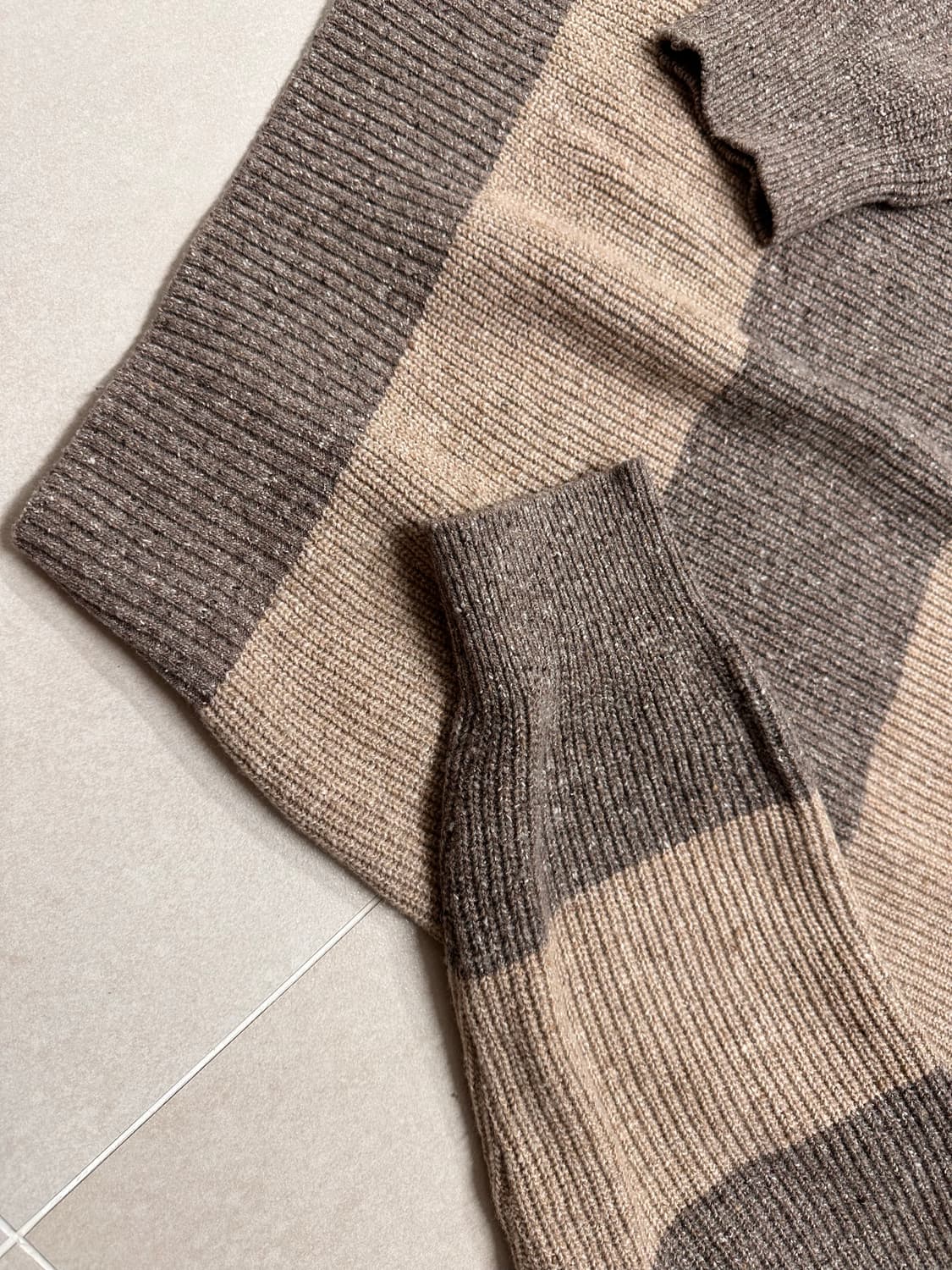 포터리 럭비니트 베이지 2사이즈 상품이미지3