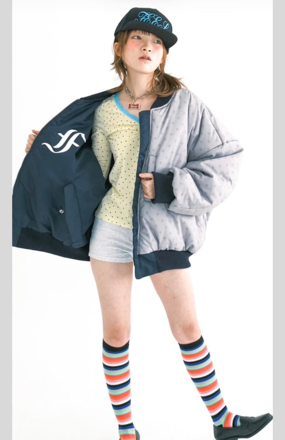 샵페어리 봄버자켓 네이비(새상품) 상품이미지1