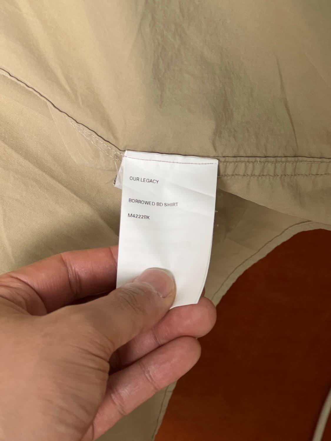아워레가시 보로우드 BD 셔츠 카키 험블 코튼 상품이미지4