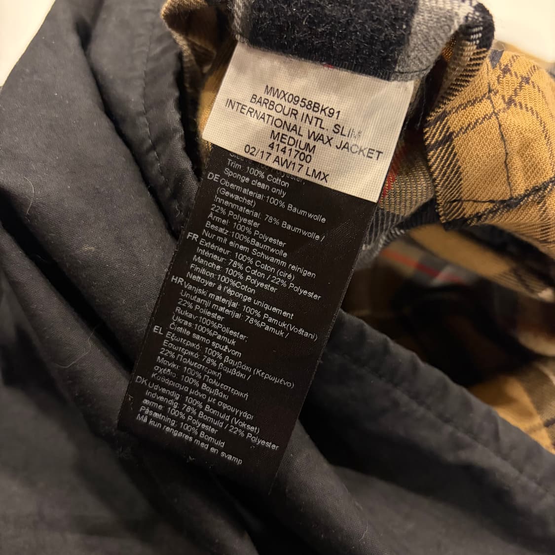 [M] 바버 인터내셔널 슬림 블랙 자켓 B984 상품이미지9