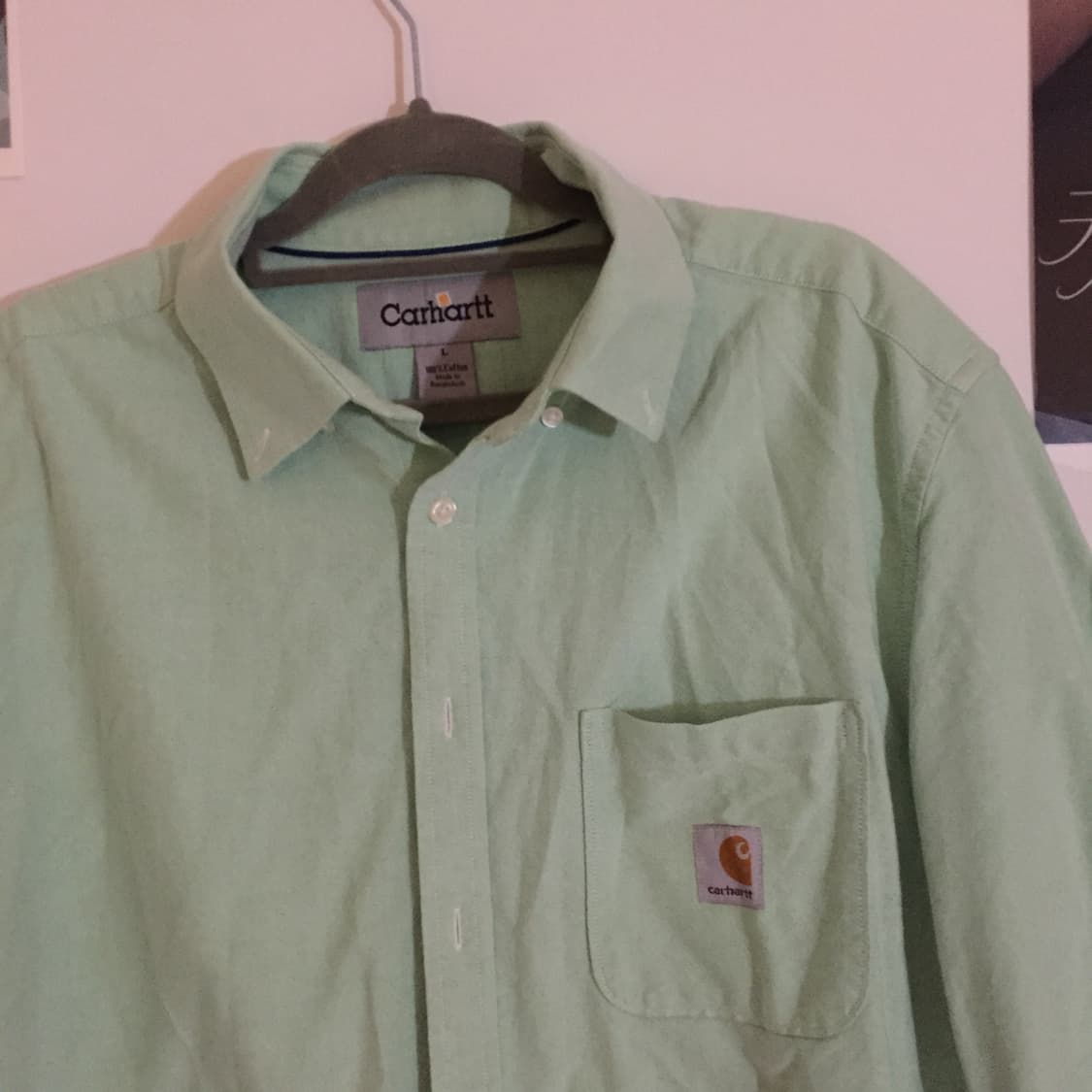 칼하트 반팔 셔츠 L 민트 상품이미지3