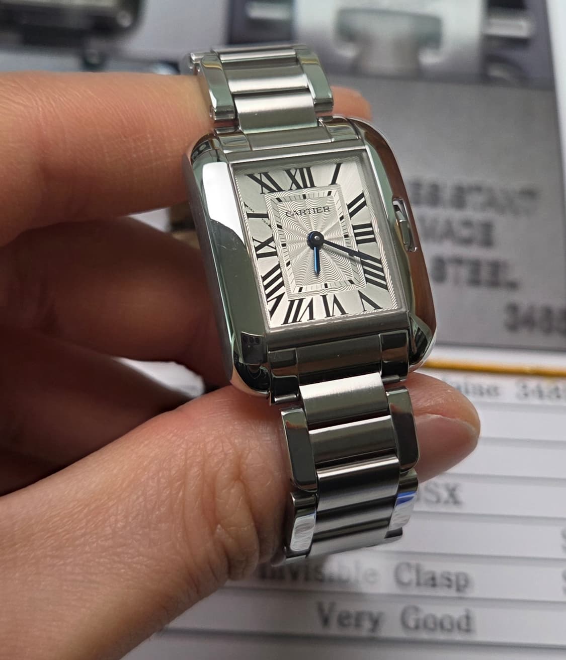 까르띠에 앙글레즈 탱크 스몰 클래식로만판 쿼츠 브레이슬릿 ver. (감정 상품이미지5