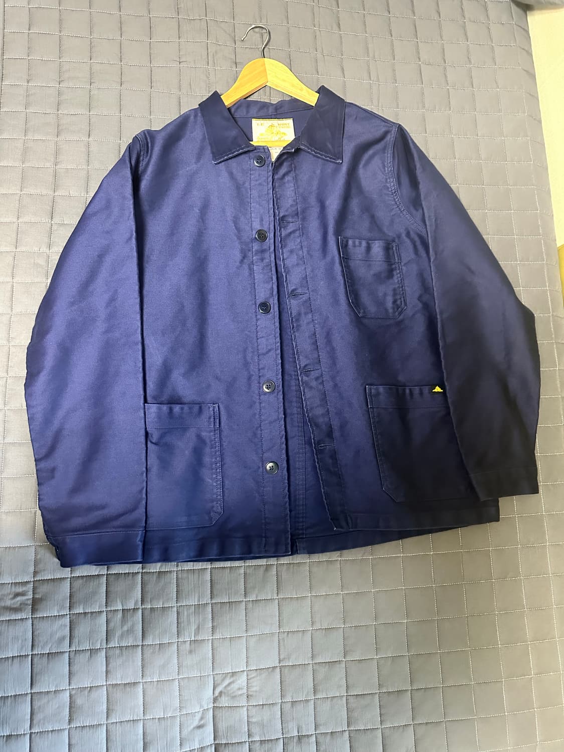 르몽생미셸 프렌치 몰스킨 워크 자켓, 네이비 상품이미지1