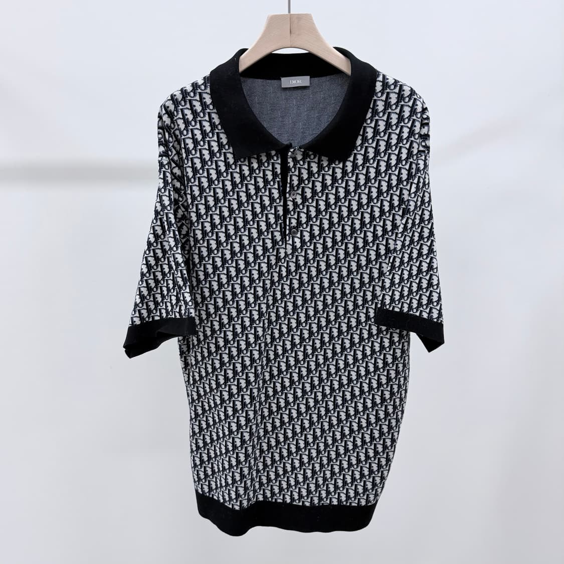 [S+급/2XL] 디올 오블리크 자카드 반팔 카라티 상품이미지1